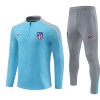 Atlético Madrid Sweat d'Entraînement Quarter-Zip 2024-25 Bleue Pour Enfant